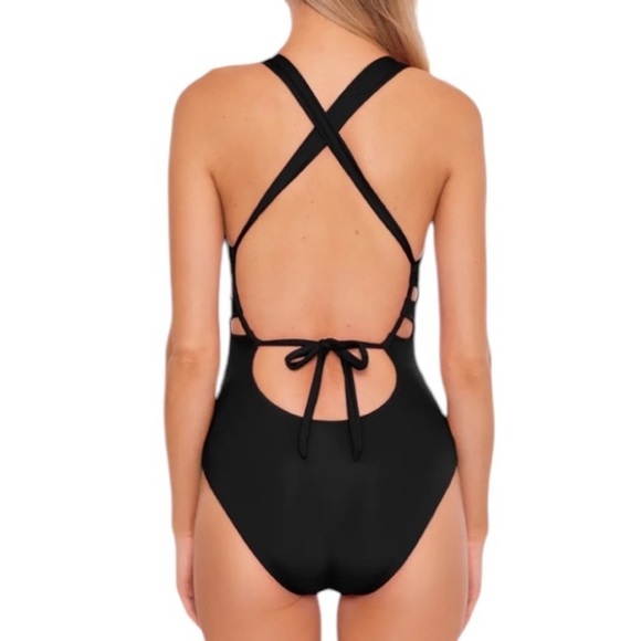 NWT BECCA onepiece black swimsuit! - Picture 2 of 5